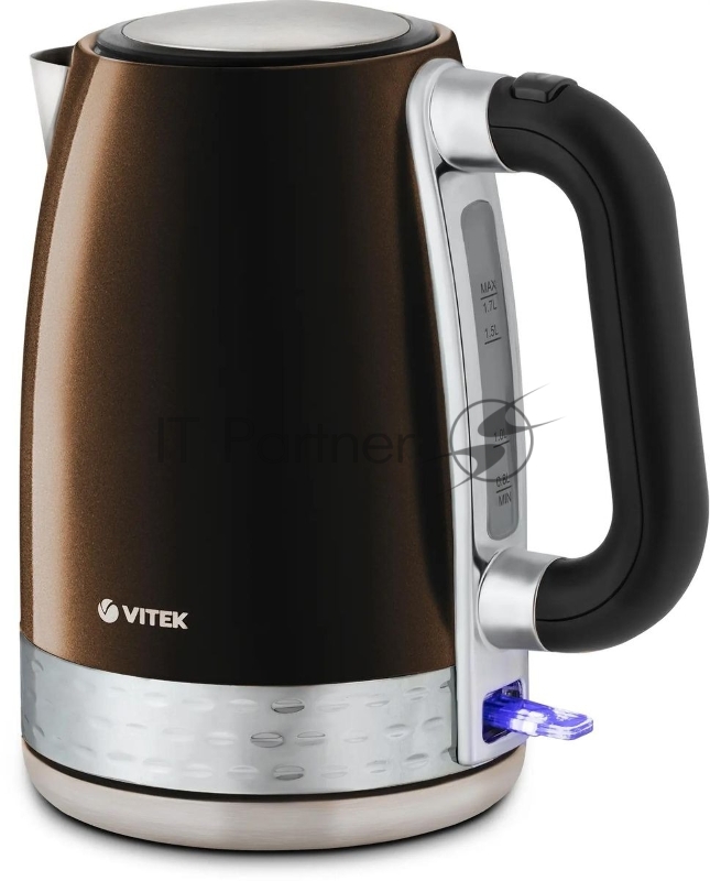 Чайник электрический Vitek VT-7066 коричневый 1.7л. 2200Вт корпус: металл