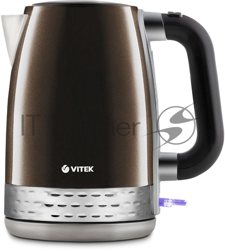 Чайник электрический Vitek VT-7066 коричневый 1.7л. 2200Вт корпус: металл