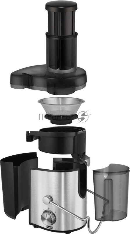 Соковыжималка центробежная Rondell RDE-1504, 800Вт, 750мл, нержавеющая сталь/черный