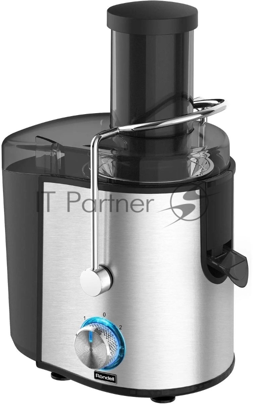 Соковыжималка центробежная Rondell RDE-1504, 800Вт, 750мл, нержавеющая сталь/черный