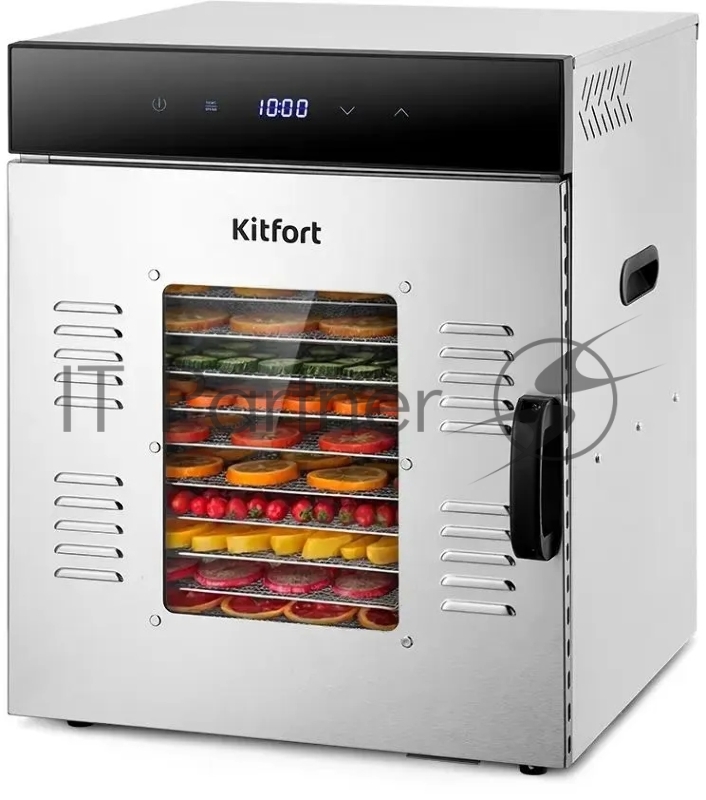 Сушка для фруктов и овощей Kitfort КТ-1967 15под. 1000Вт нержавеющая сталь