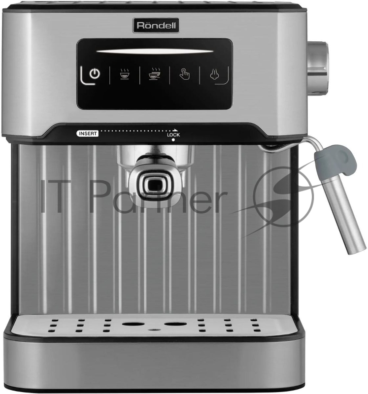 Кофеварка рожковая Rondell RDE-1106, 850Вт, серебристый