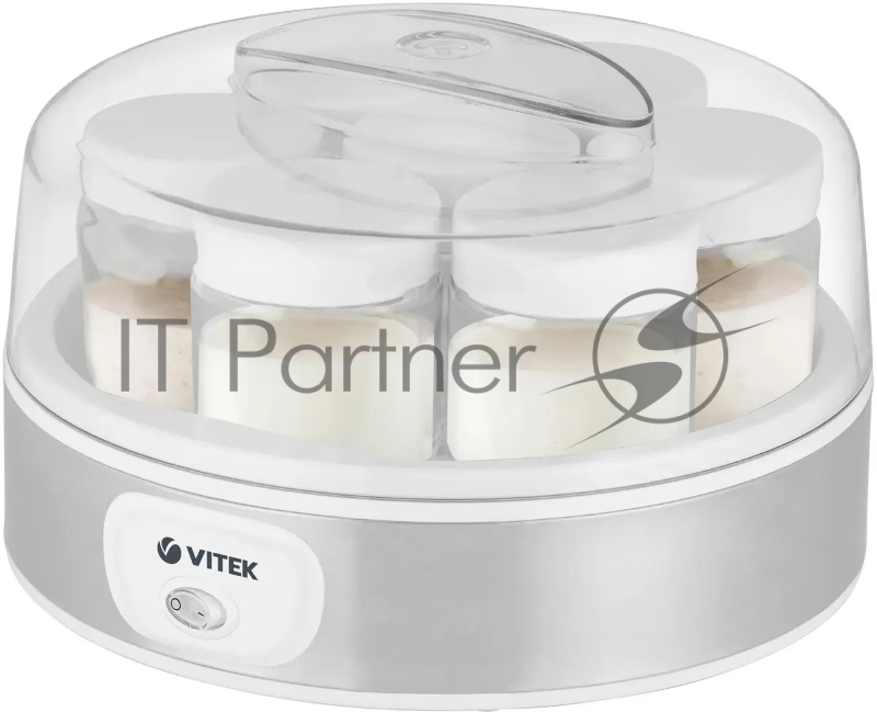 Йогуртница Vitek VT-2601 18Вт 7б. 200мл серый/белый
