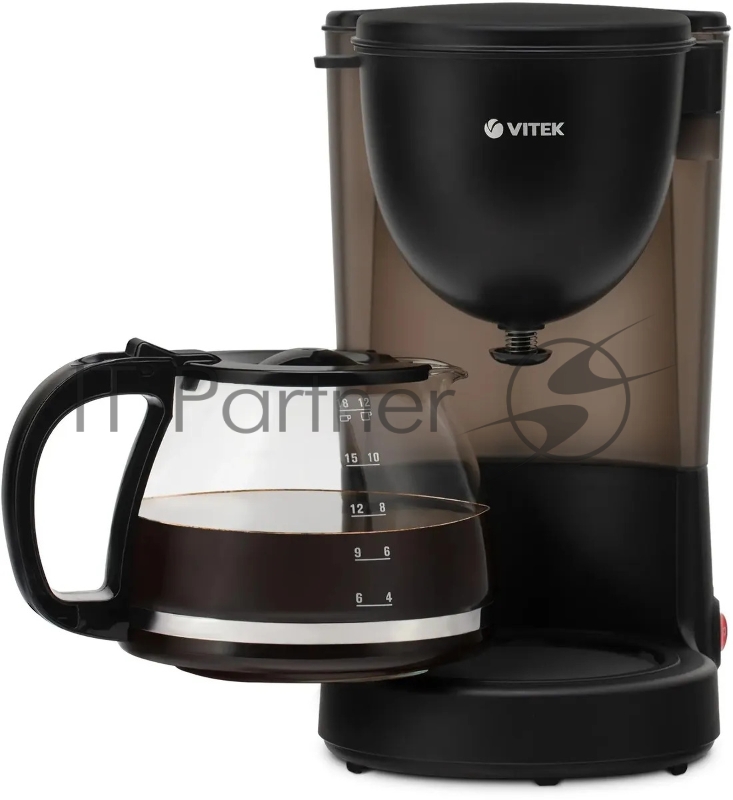 Кофеварка капельная Vitek Prive VT-8380 черный, молотый кофе, 1.25 л, 600 Вт