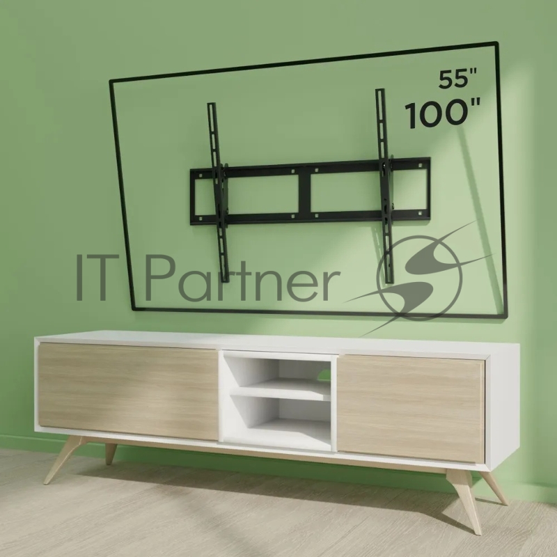 Кронштейн для телевизора Holder LCD-T8602-B черный 55-100 макс.75кг настенный наклон