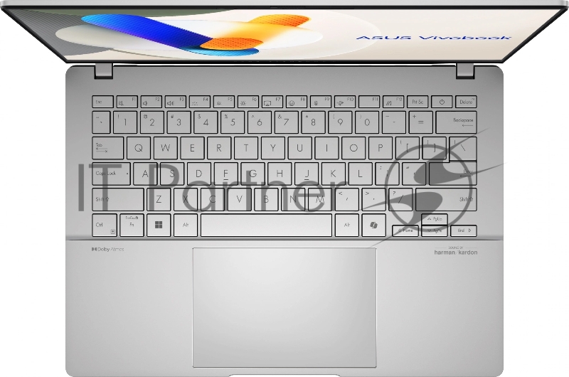 Ноутбук Asus VivoBook S14 OLED M5406WA-QD127 14 OLED WUXGA/AMD Ryzen AI 9 365 2ГГц/24Gb/SSD1Tb/AMD Radeon 880M/noOS/silver/1.3кг