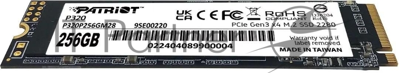 Накопитель SSD Patriot PCIe 3.0 x4 256GB P320P256GM28 P320 M.2 2280