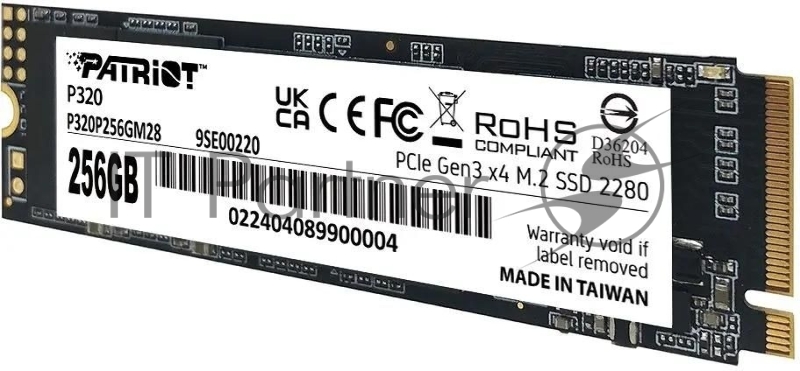 Накопитель SSD Patriot PCIe 3.0 x4 256GB P320P256GM28 P320 M.2 2280