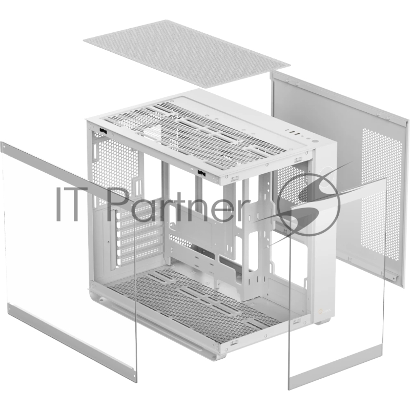 Корпус Ocypus Iota C70 WH ARGB ATX / win / white / 6 ARGB fans / no PSU / Tempered Glass