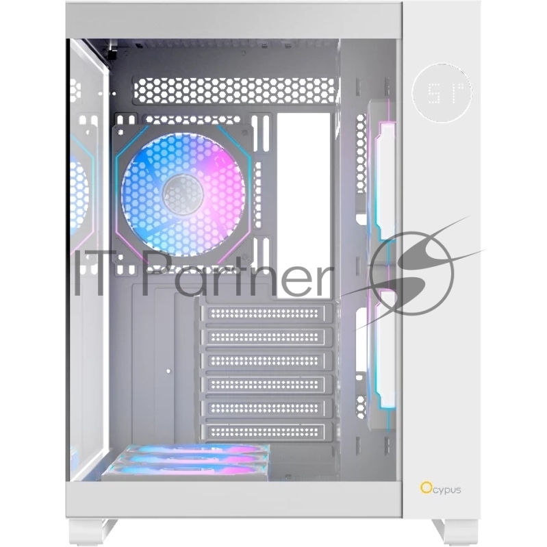 Корпус Ocypus Iota C70 WH ARGB ATX / win / white / 6 ARGB fans / no PSU / Tempered Glass