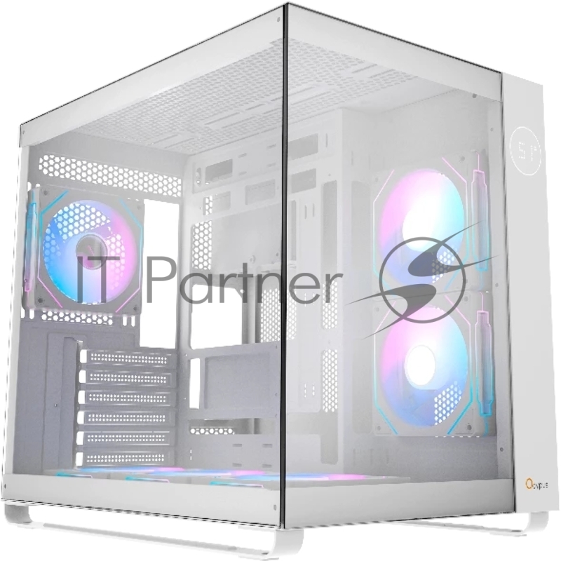 Корпус Ocypus Iota C70 WH ARGB ATX / win / white / 6 ARGB fans / no PSU / Tempered Glass