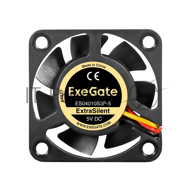 Вентилятор 5В DC ExeGate ExtraSilent ES04010S3P-5 (40x40x10 мм, Sleeve bearing (подшипник скольжения), 3pin, 4500RMP, 22dBA)