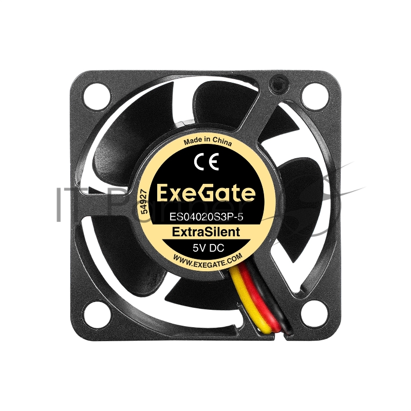 Вентилятор 5В DC ExeGate ExtraSilent ES04020S3P-5 (40x40x20 мм, Sleeve bearing (подшипник скольжения), 3pin, 4800RMP, 21dBA)
