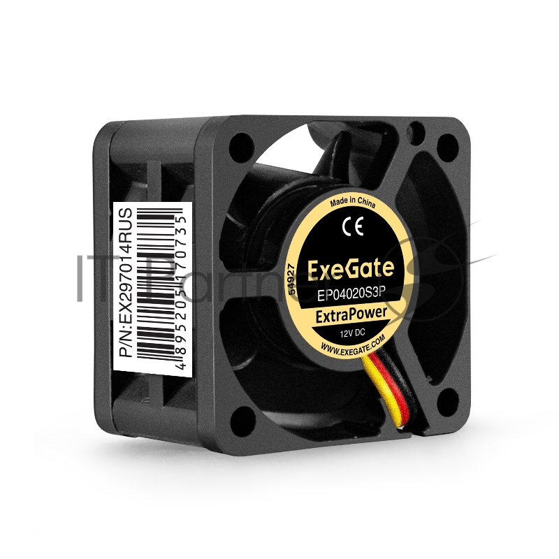 Вентилятор 12В DC ExeGate ExtraPower EP04020S3P (40x40x20 мм, Sleeve bearing (подшипник скольжения), 3pin, 7000RPM, 32dBA)