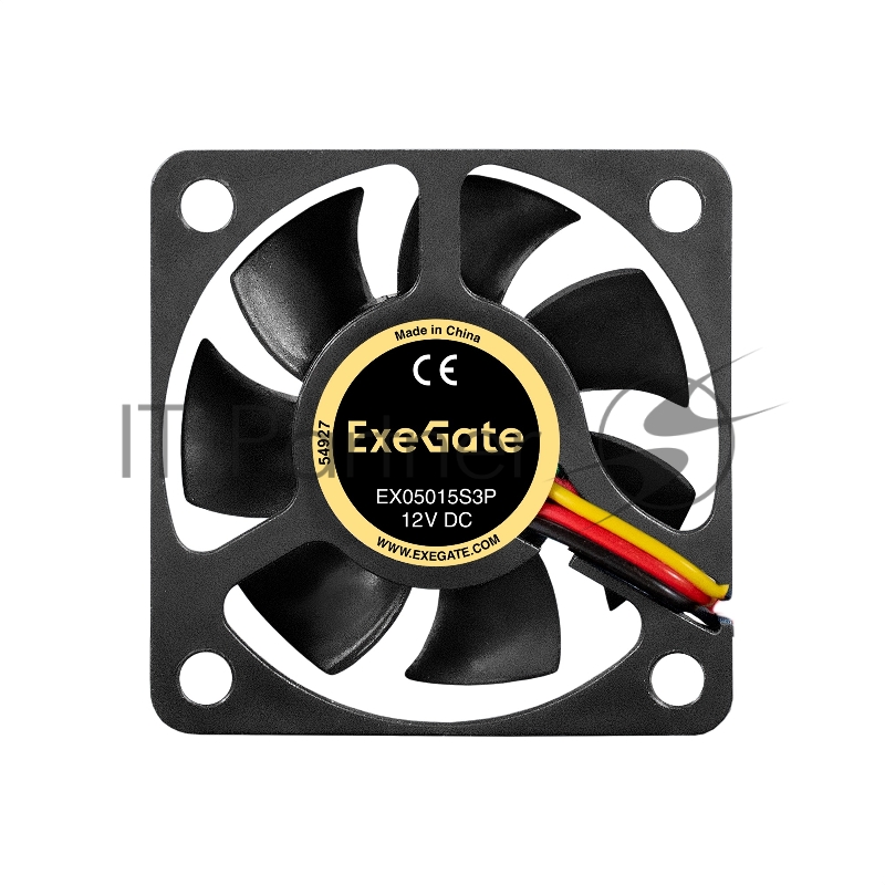 Вентилятор 12В DC ExeGate EX05015S3P (50x50x15 мм, Sleeve bearing (подшипник скольжения), 3pin, 5500RPM, 30dBA)