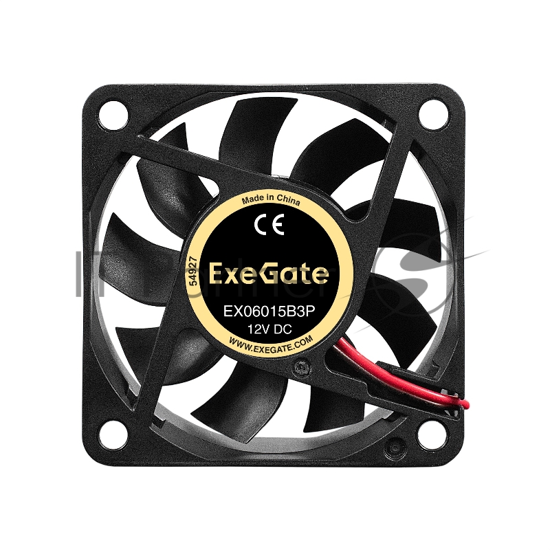 Вентилятор 12В DC ExeGate EX06015B3P (60x60x15 мм, 2-Ball (двойной шарикоподшипник), 3pin, 3500RPM, 24dBA)