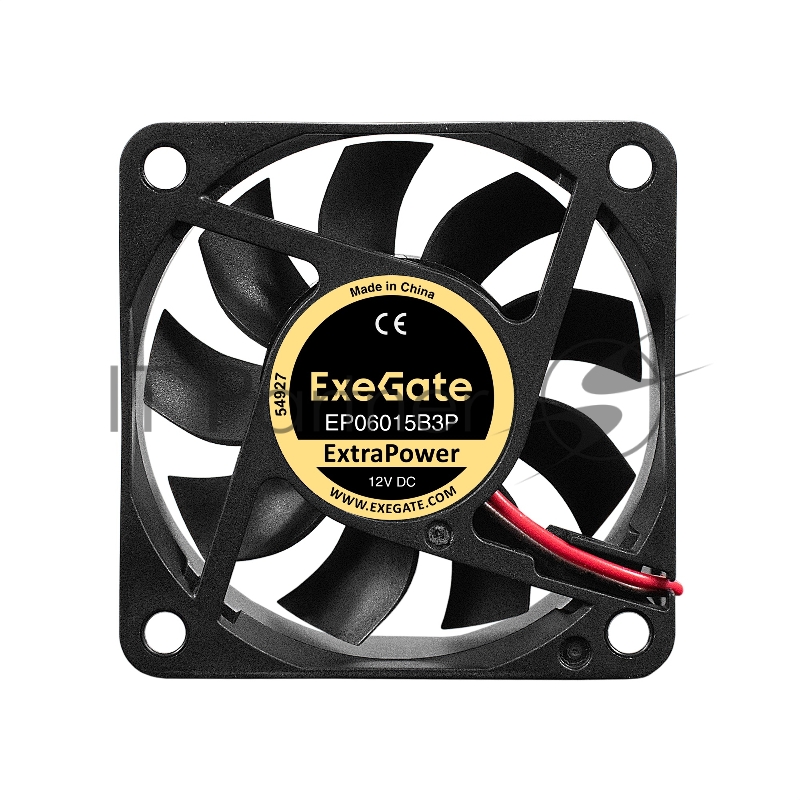 Вентилятор 12В DC ExeGate ExtraPower EP06015B3P (60x60x15 мм, 2-Ball (двойной шарикоподшипник), 3pin, 5000RPM, 34dBA)