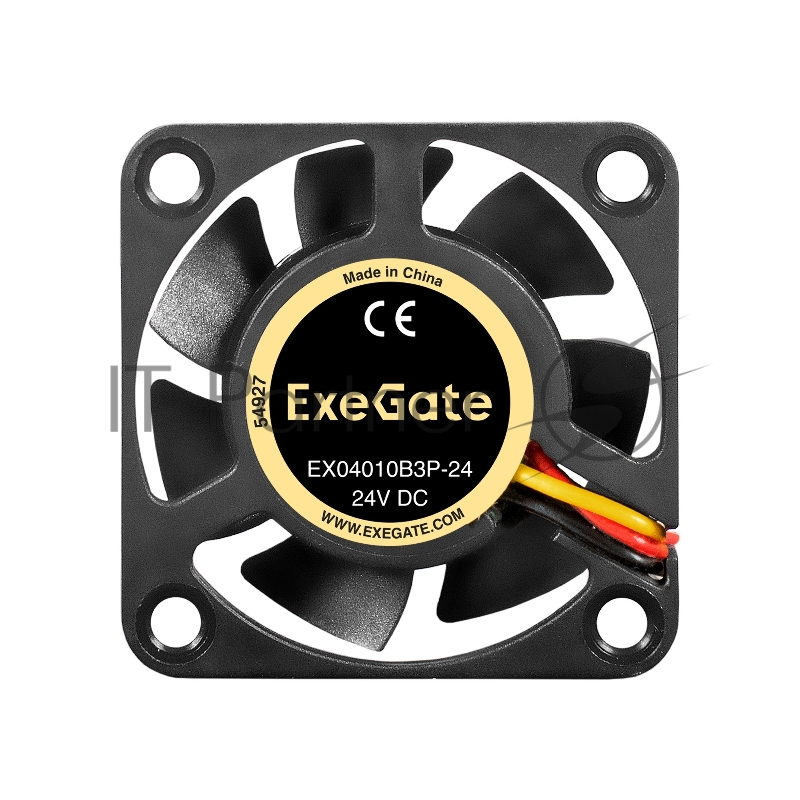 Вентилятор 24В DC ExeGate EX04010B3P-24 (40x40x10 мм, 2-Ball (двойной шарикоподшипник), 3pin, 7500RMP, 38,5dBa)
