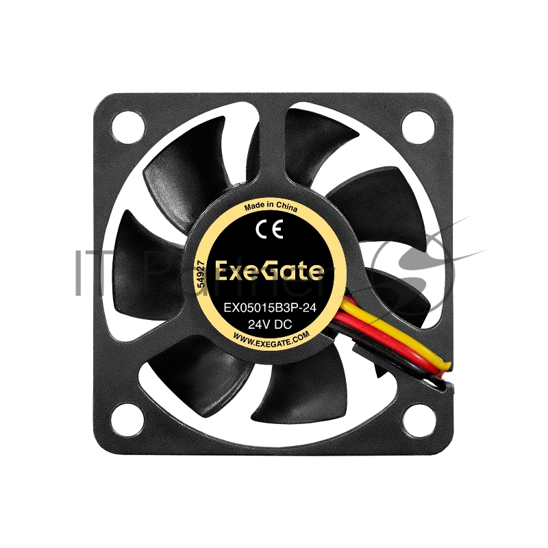 Вентилятор 24В DC ExeGate EX05015B3P-24 (50x50x15 мм, 2-Ball (двойной шарикоподшипник), 3pin, 7500RMP, 39,4dBA)