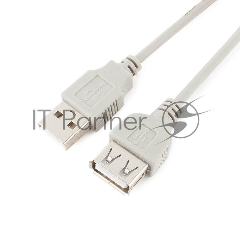 Кабель-удлинитель USB2.0 Cablexpert CC-USB2-AMAF-75CM-N, AM/AF, медь, Pro, 75см, серый, пакет