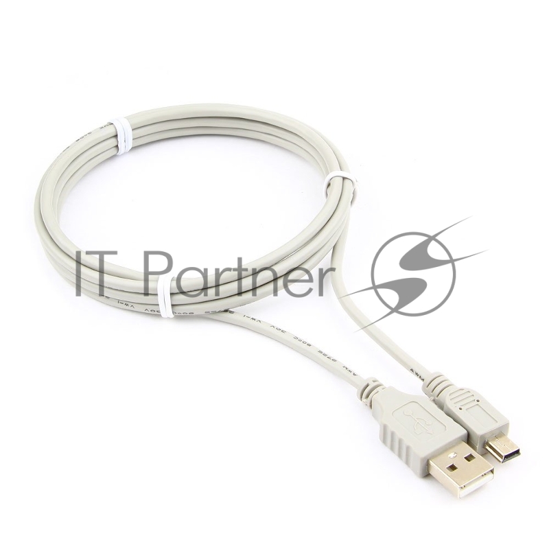 Кабель USB2.0 Cablexpert CC-USB2-AM5P-6-N, AM/MiniUSB, медь, экран, Pro, 1.8м серый, пакет