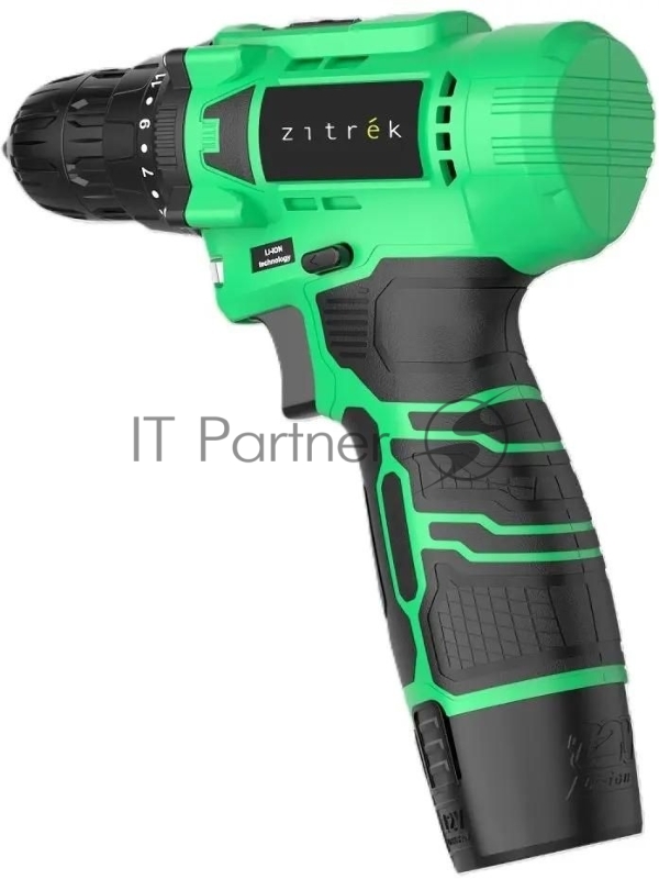 Дрель-шуруповерт Zitrek Green Li Plus зеленый/черный аккум. патрон:быстрозажимной (083-1021)