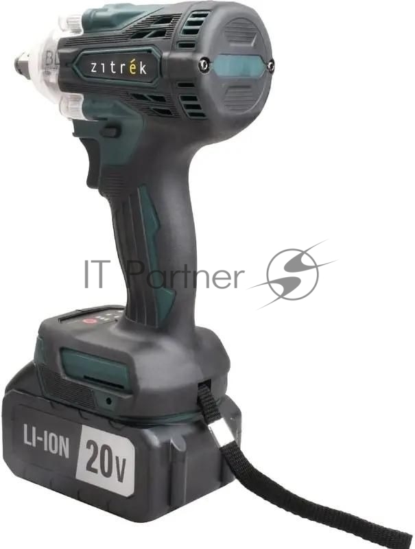 Гайковерт Zitrek Crusher 20 зеленый/черный аккум. патрон:квад.1/2 (кейс в комплекте) (085-1022)