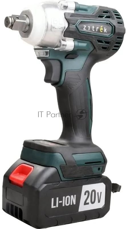 Гайковерт Zitrek Crusher 20 зеленый/черный аккум. патрон:квад.1/2 (кейс в комплекте) (085-1022)