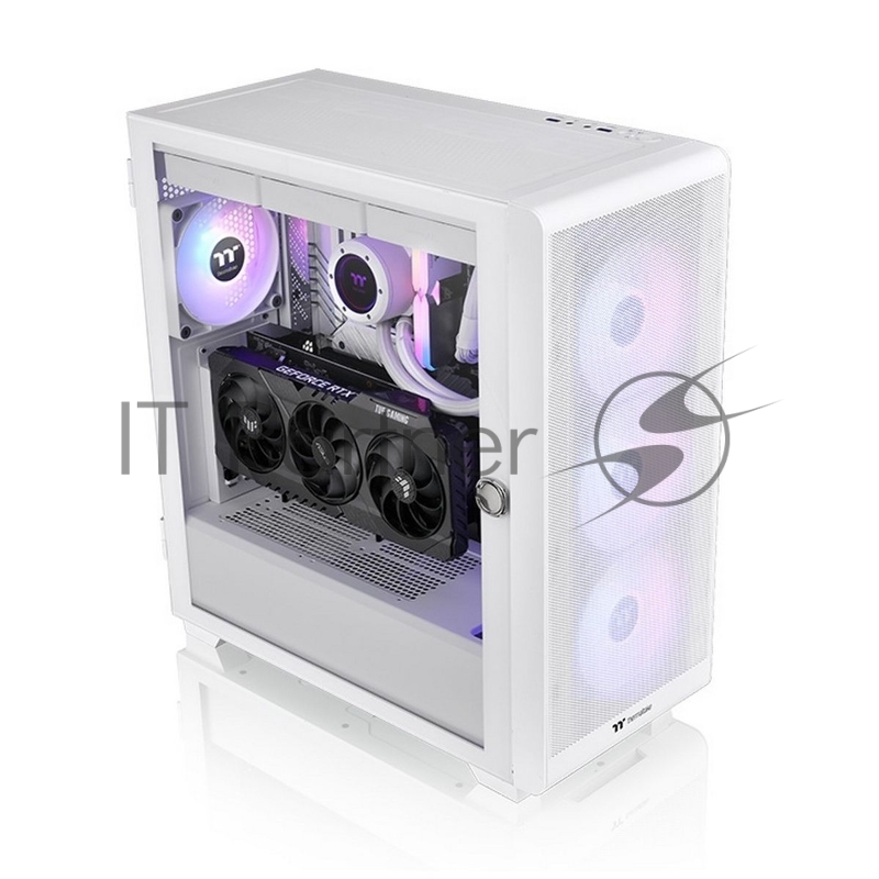 Корпус Thermaltake S250 TG ARGB Mid Tower Chassis (CA-1Y6-00M6WN-00) Snow White/Win1 SPCC/Tempered Glass* 1/CT120 ARGB White Fan*4/Brown Box
