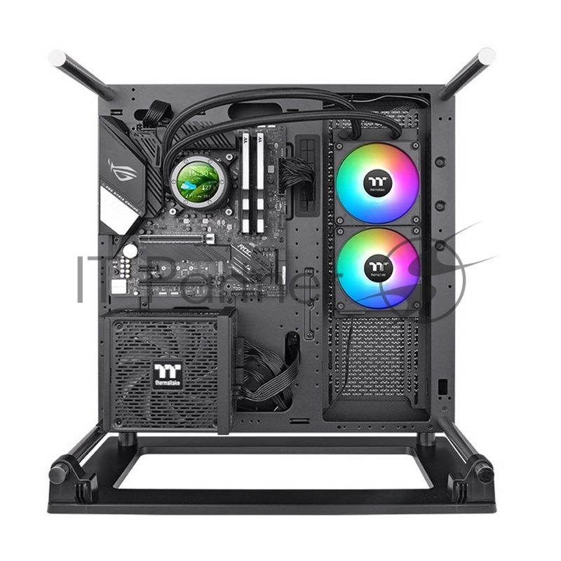 Жидкостная система охлаждения Thermaltake CL-W414-PL12SW-A All-In-One Liquid Cooler System/ARGB Fan 120*2/PWM 500-1500 rpm/Water Block 2.1 inch LCD
