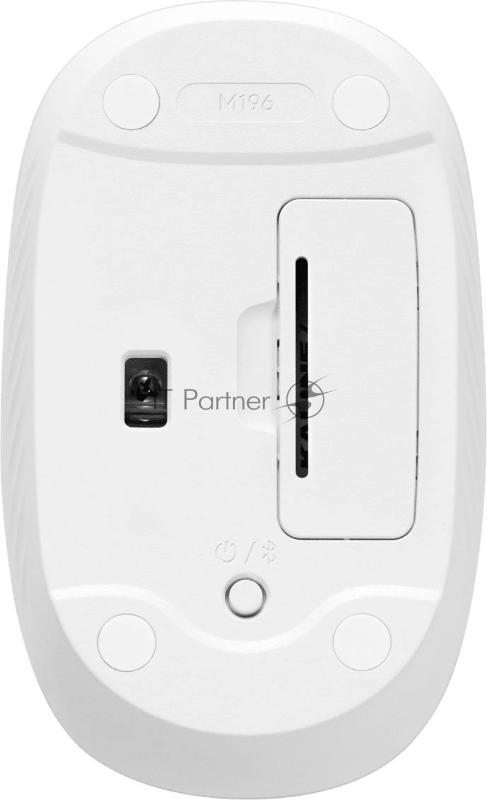 Мышь беспроводная Logitech M196 белый оптическая 1000dpi BT 2 кнопки