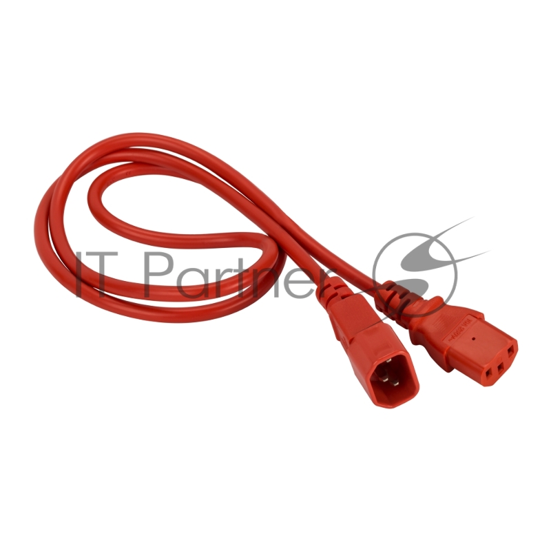 Шнур питания Lanmaster LAN-PP13/14-0.5-RD C13-С14 проводник.:3x0.75мм2 0.5м 220В 10А красный