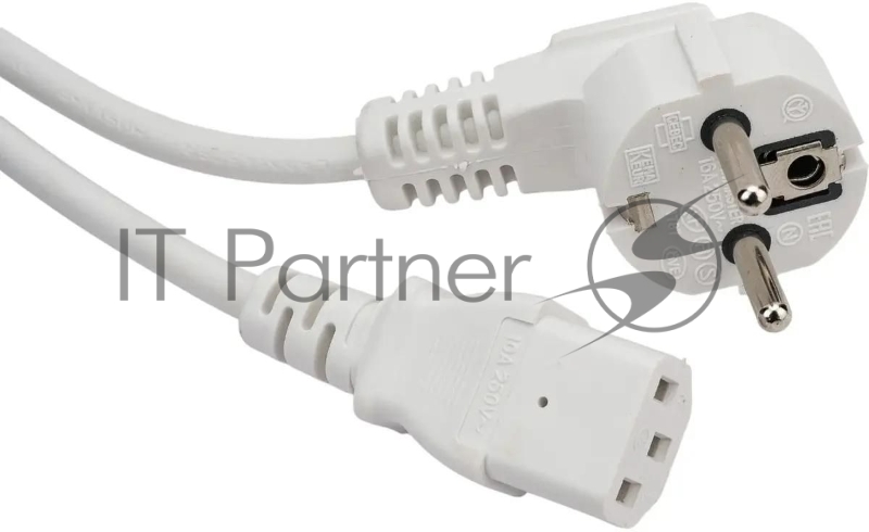 Шнур питания Lanmaster LAN-PP13/SHA-1.0-WH C13-Schuko проводник.:3x0.75мм2 1м 220В 10А белый