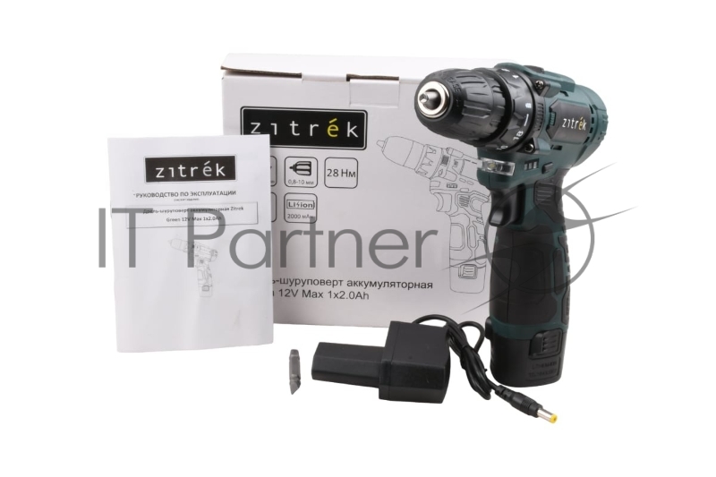 Дрель-шуруповерт Zitrek Green 12V Max аккум. патрон:быстрозажимной (085-1015)