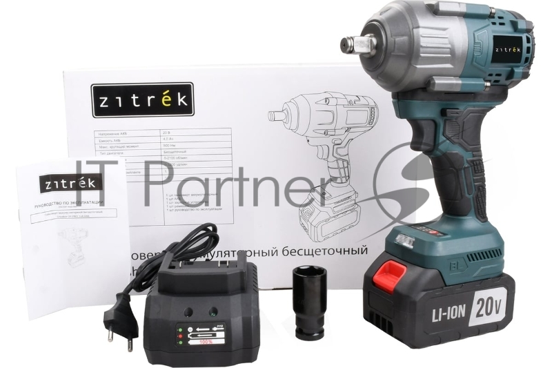 Гайковерт Zitrek Crusher 20 PRO аккум. патрон:квад.1/2 (085-1019)