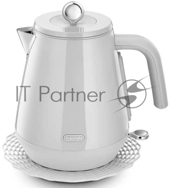 Чайник электрический Delonghi KBY2001.W 1.7л. 2200Вт белый корпус: металл/пластик