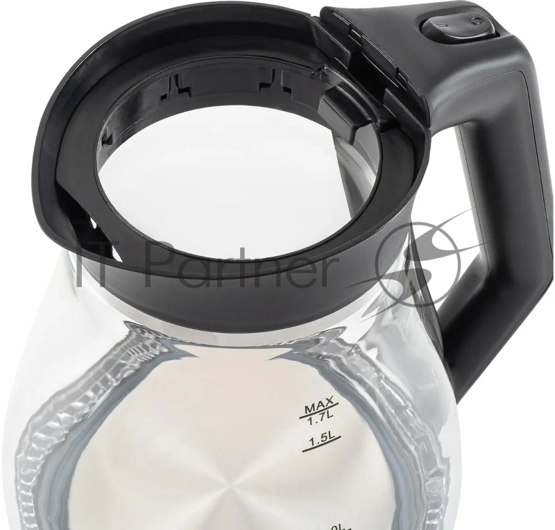 Чайник электрический Starwind SKS2035 1.7л. 2200Вт черный корпус: стекло/пластик