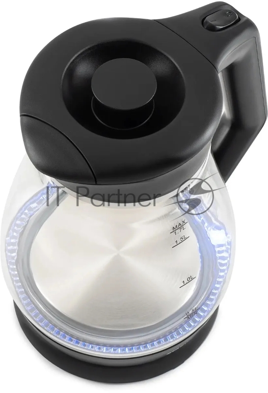 Чайник электрический Starwind SKS2035 1.7л. 2200Вт черный корпус: стекло/пластик