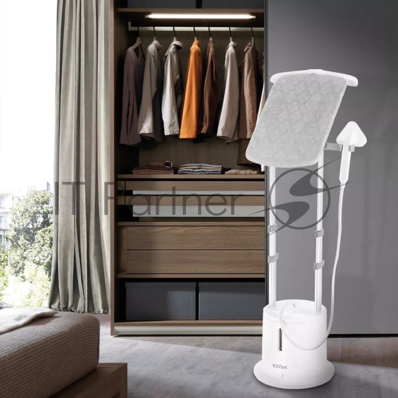 Отпариватель напольный Kitfort КТ-9134 2280Вт белый/черный