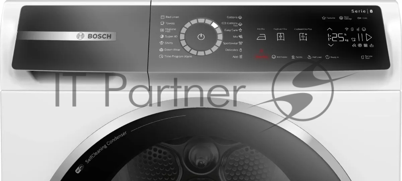 Сушильная машина Bosch Serie 8 WQB245B0ME белый, с английской панелью