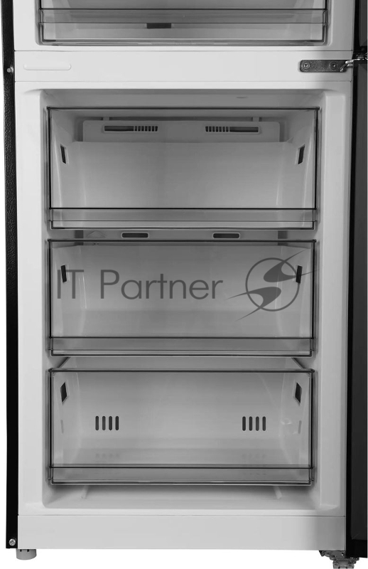 Холодильник Hyundai CC50073F черный, двухкамерный, 273/142л, морозилка снизу