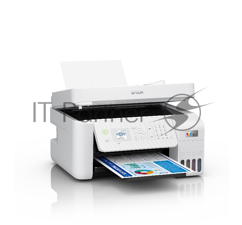 МФУ струйный Epson EcoTank L5296 (C11CJ65411) белый, A4, ч/б печ. 33стр/мин., цв. печ. 15стр/мин., 5760x1440 DPI, 2400х1200 DPI, USB, Ethernet, Wi-Fi