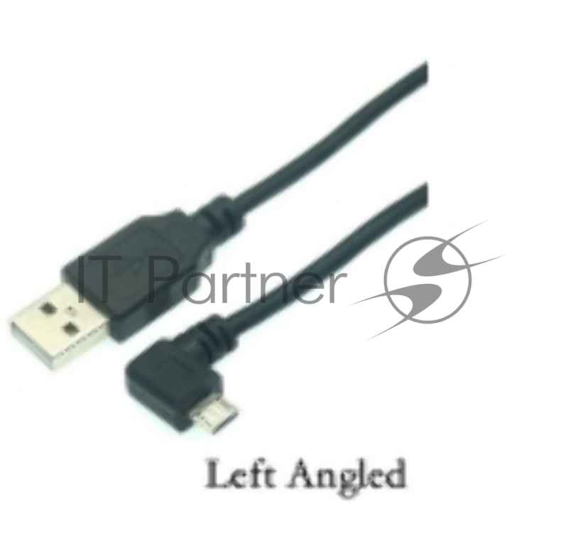 Кабель USB Type A на Micro USB угол влево 0,5 м