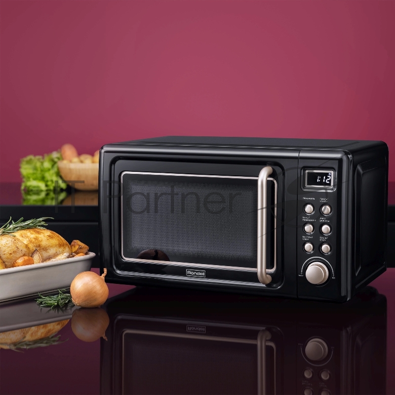 Микроволновая Печь Rondell RDE-1850 черный 20л. 1150Вт переключатели - поворотный механизм