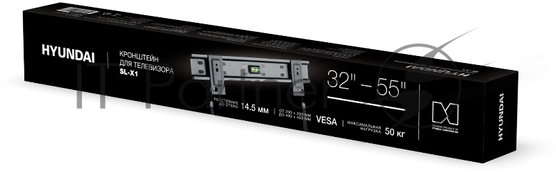 Кронштейн для телевизора Hyundai SL-X1 черный 32-55 макс.50кг настенный фиксированный