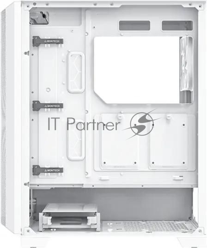 Корпус Montech SKY ONE Lite белый без БП ATX 3x120mm 2xUSB3.0 1xUSB3.1 audio bott PSU