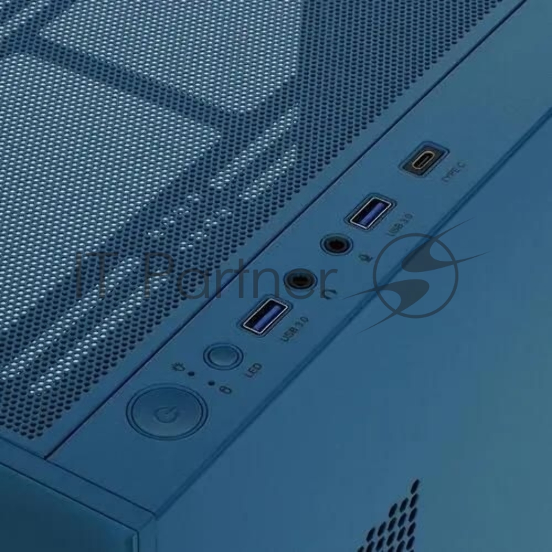 Корпус Montech SKY TWO MOROCCO голубой без БП ATX 4x120mm 2xUSB3.0 1xUSB3.1 audio bott PSU