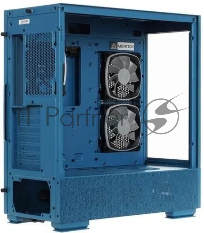 Корпус Montech SKY TWO MOROCCO голубой без БП ATX 4x120mm 2xUSB3.0 1xUSB3.1 audio bott PSU
