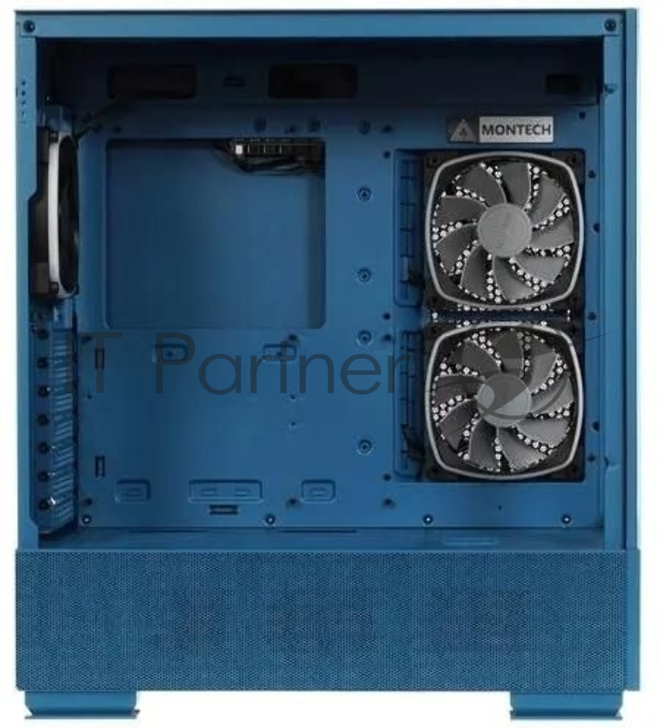 Корпус Montech SKY TWO MOROCCO голубой без БП ATX 4x120mm 2xUSB3.0 1xUSB3.1 audio bott PSU