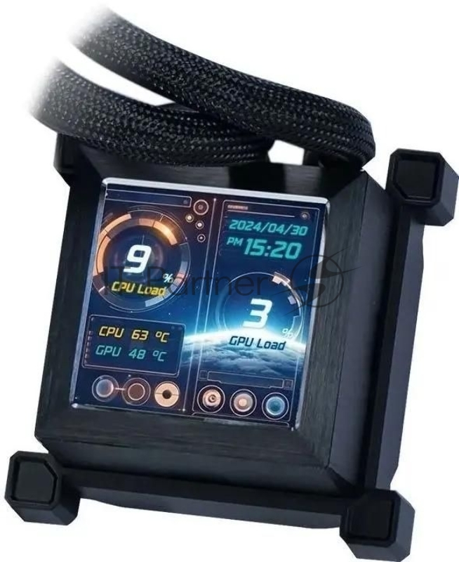 Система водяного охлаждения Lian-Li HydroShift LCD 360S Soc-AM5/AM4/1700 черный 4-pin 29.8dB Al+Cu LCD 330W Ret (G89.GHSLCD36SB.R0)